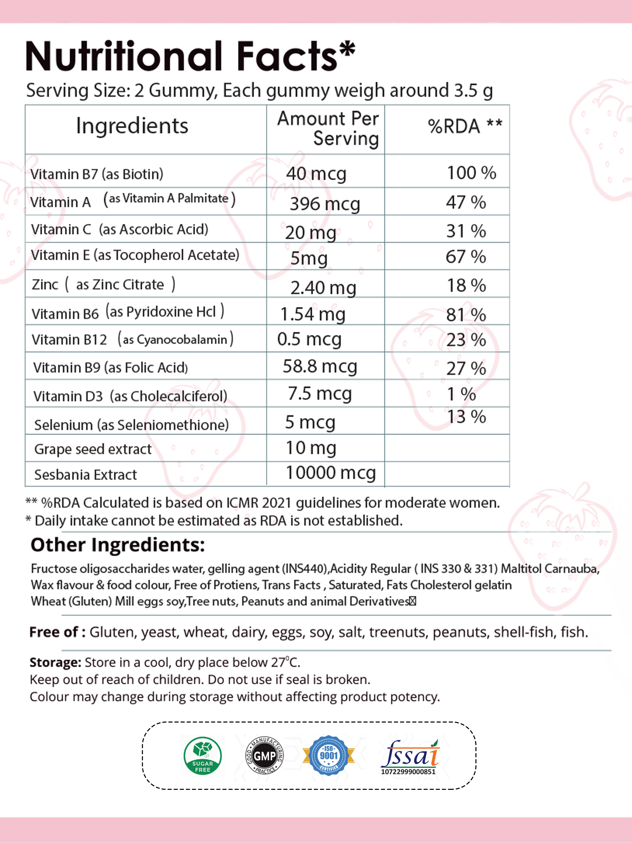 BIOTIN &amp; VEGAN HAIR GROWTH GUMMIES (NO ADDED SUGAR)