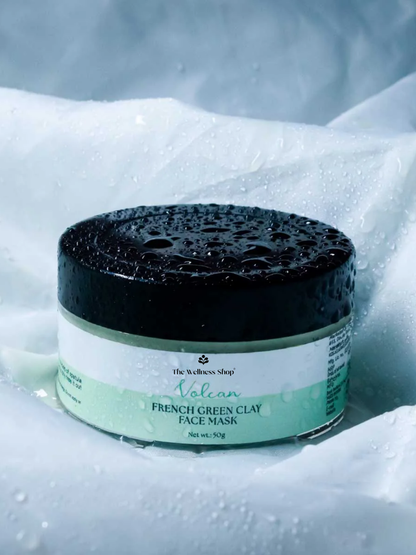 FRENCH GREEN CLAY FACE MASK (DETOXIFY &amp; IMPROVES SKIN&