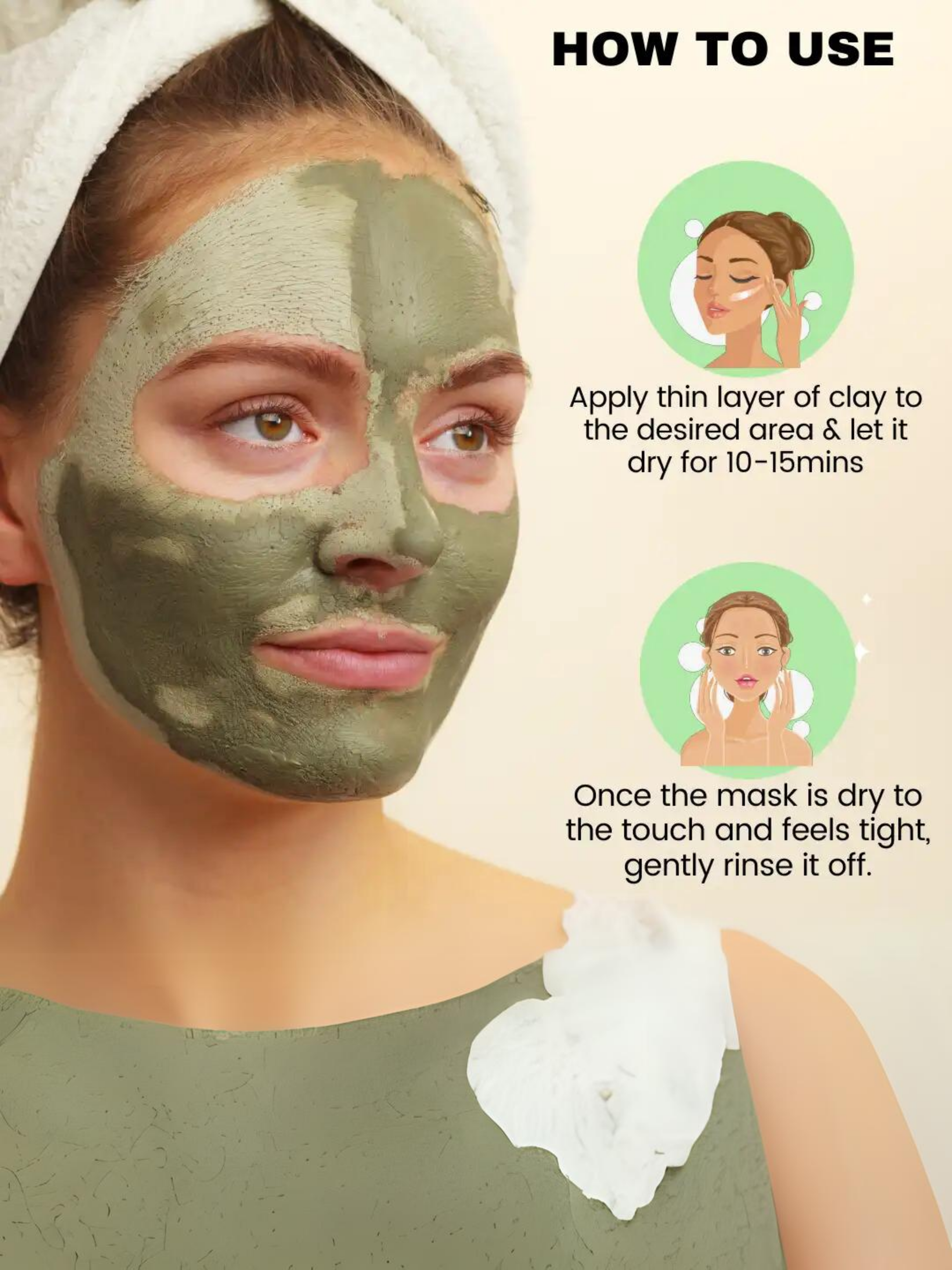 FRENCH GREEN CLAY FACE MASK (DETOXIFY &amp; IMPROVES SKIN&