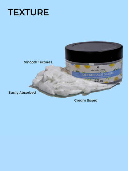 DETAN FACE SCRUB FOR EXFOLIATION AND TAN REMOVAL