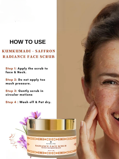 KUMKUMADI SAFFRON RADIANCE FACE SCRUB FOR GLOWING SKIN