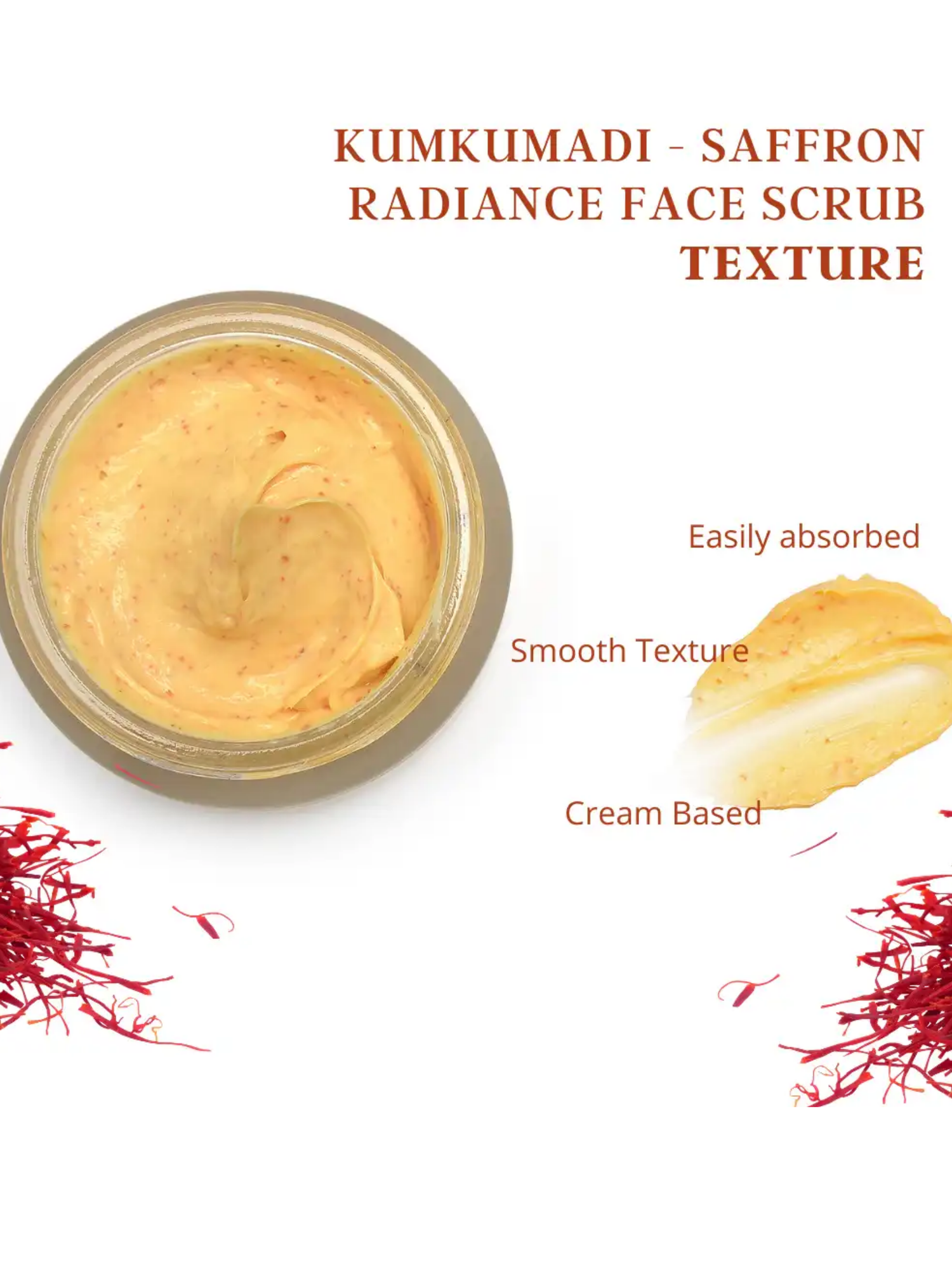 KUMKUMADI SAFFRON RADIANCE FACE SCRUB FOR GLOWING SKIN