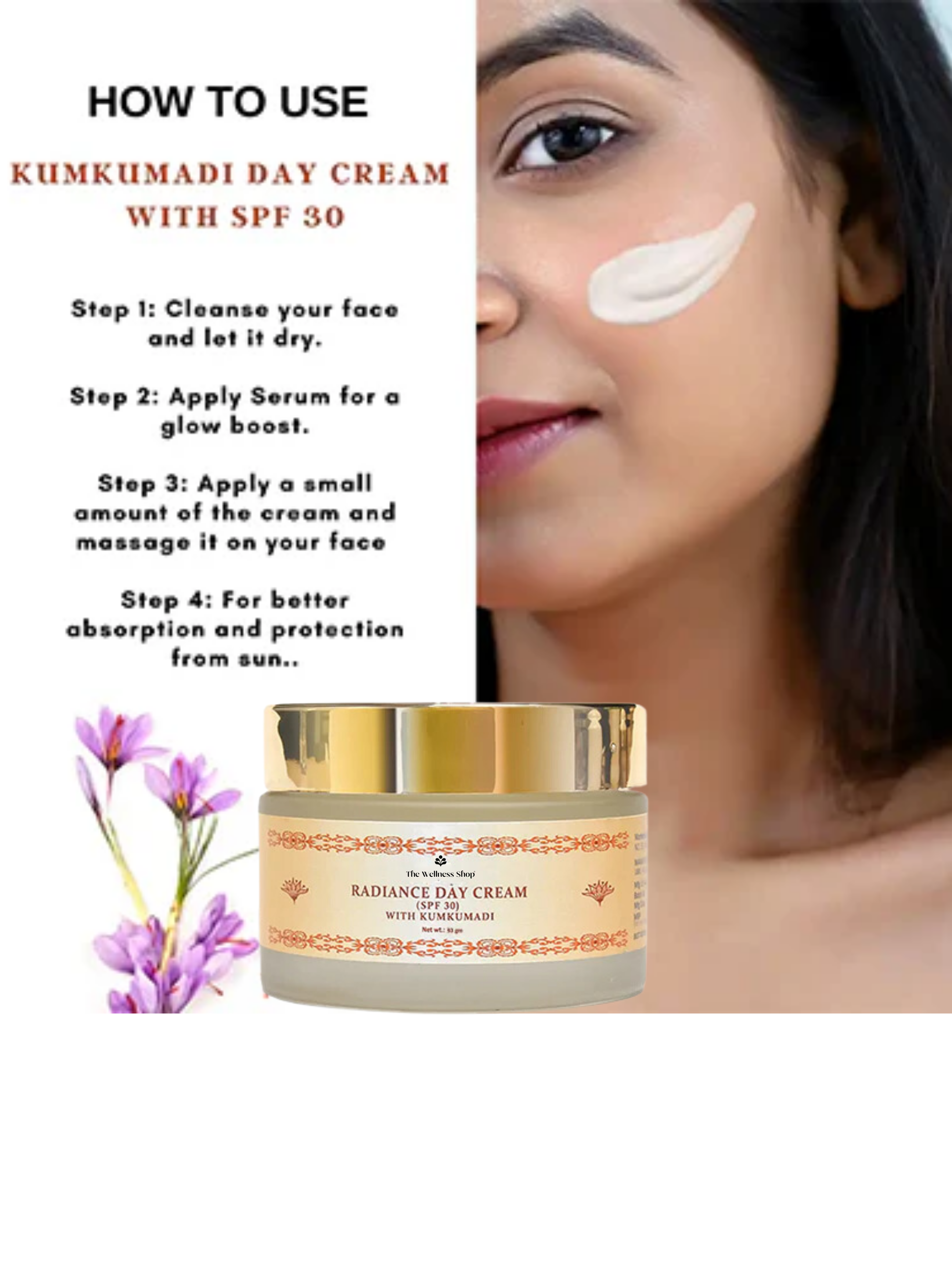 KUMKUMADI DAY CREAM WITH SPF 30 - SAFFRON RADIANCE DAY CREAM