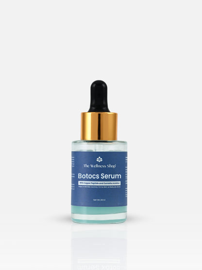 BOTOCS ANTI AGING SERUM WITH COPPER PEPTIDES &amp; CENTELLA ASIATICA, LIGHTENS AGE SPOTS, REDUCES FINE LINES, BARRIER PROTECT