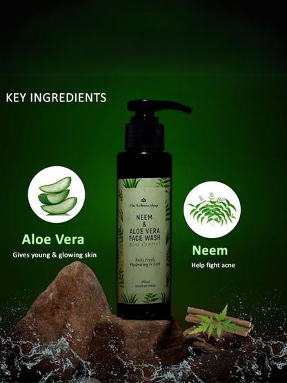 NEEM &amp; ALOE VERA FACE WASH FOR REFRESHING &amp; HYDRATING SKIN (NO PARABEN , NO SULPHATE)