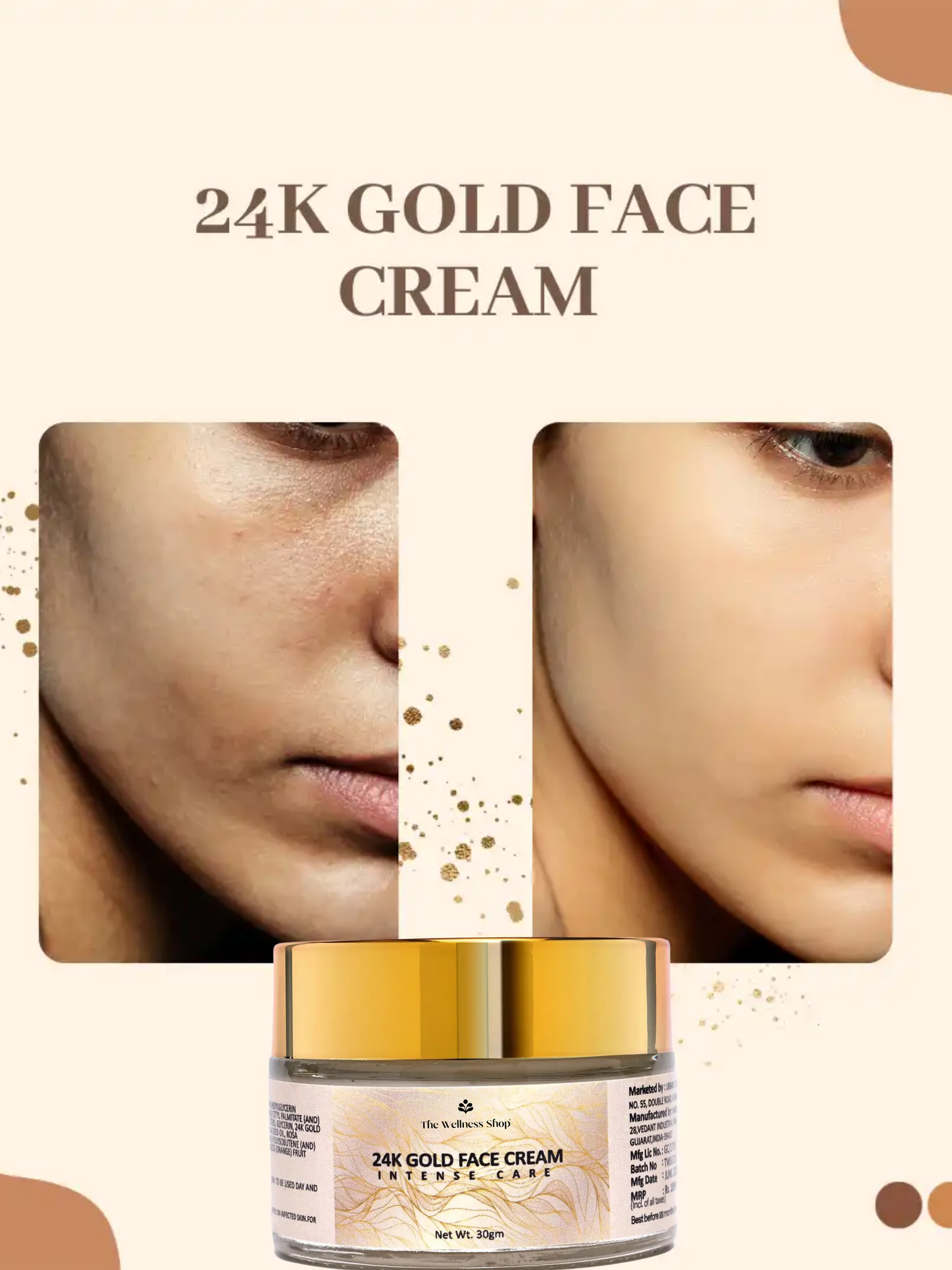 24K GOLD FACE CREAM FOR A YOUTHFUL GLOW