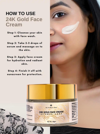 24K GOLD FACE CREAM FOR A YOUTHFUL GLOW