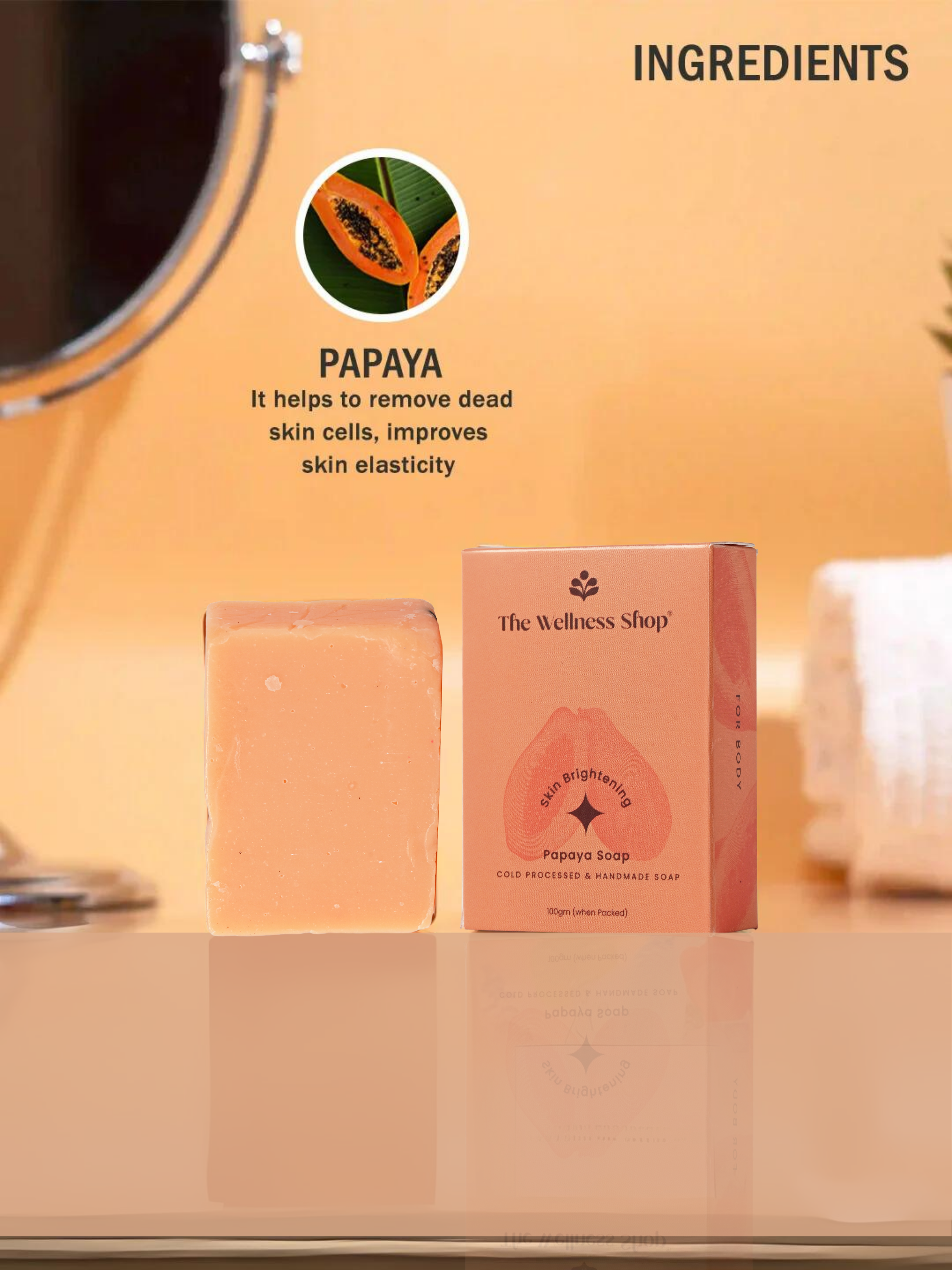 SKIN BRIGHTENING PAPAYA HANDMADE SOAP