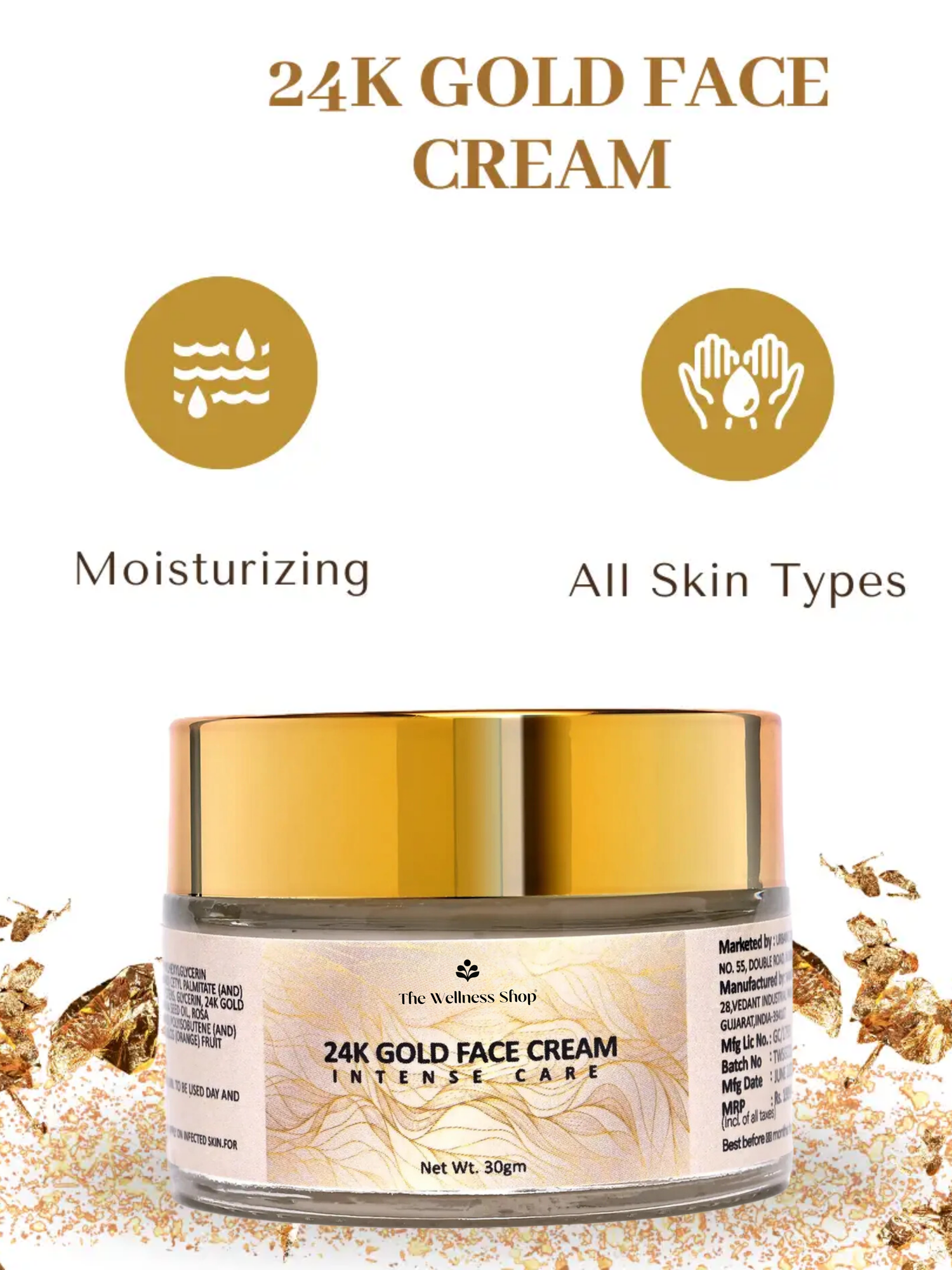 24K GOLD FACE CREAM FOR A YOUTHFUL GLOW