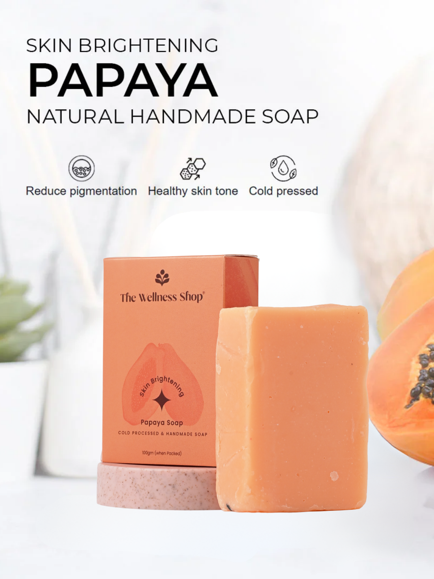 SKIN BRIGHTENING PAPAYA HANDMADE SOAP