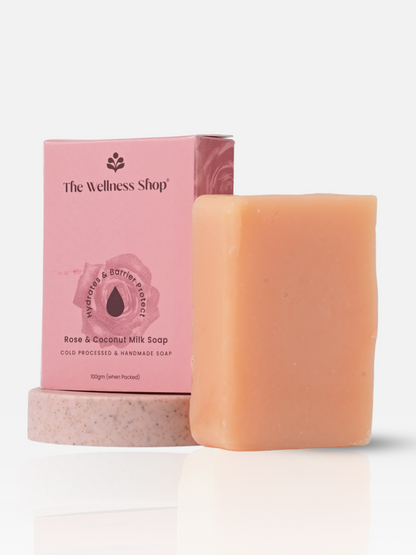 PREMIUM ROSE &amp; COCONUT MILK HANDMADE SOAP ( PARABEN AND SULPHATE FREE )