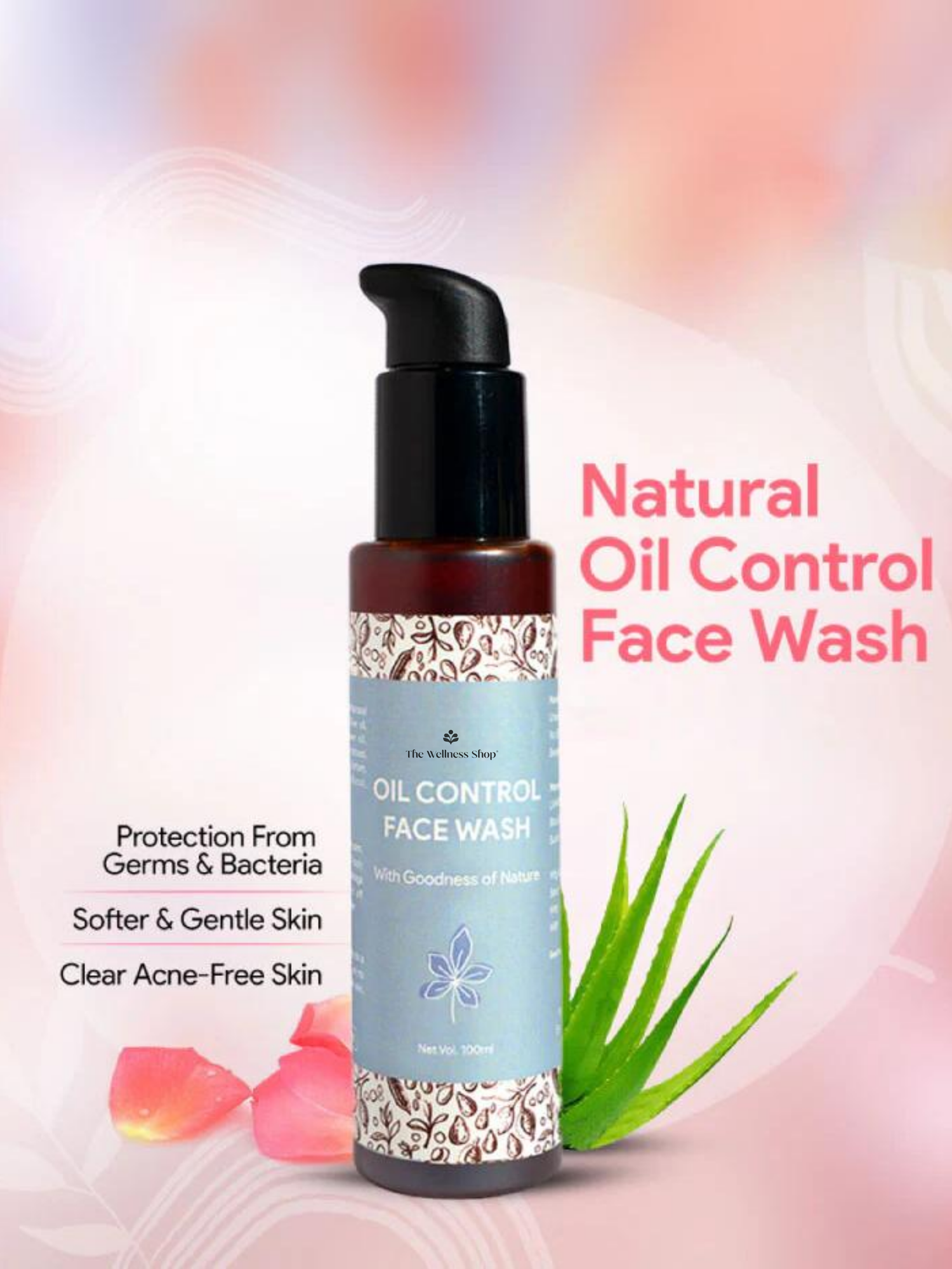 OIL CONTROL FACE WASH FOR ACNE &amp; SEBUM CONTROL (NO PARABEN , NO SULPHATE)