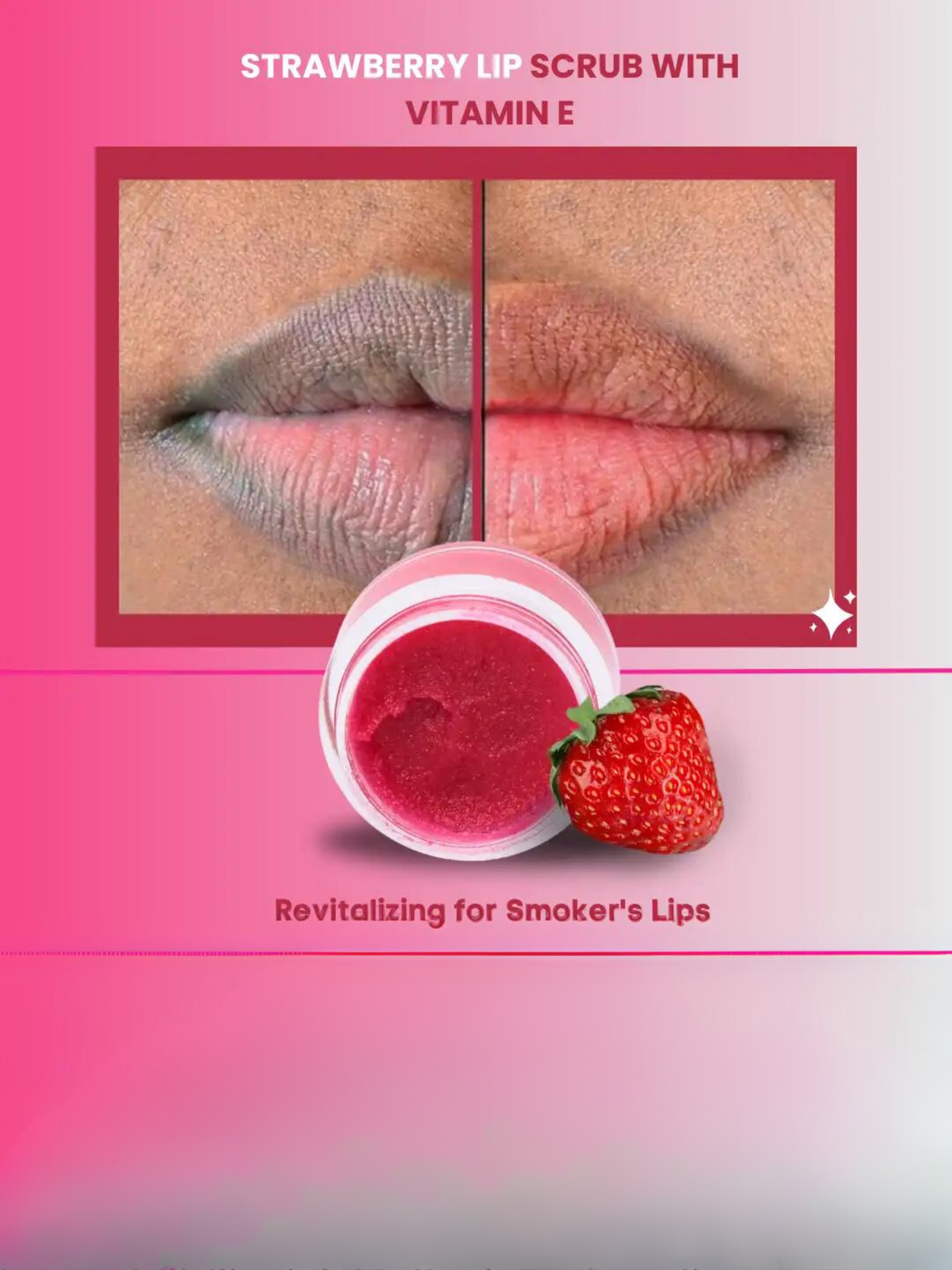 STRAWBERRY LIP SCRUB WITH VITAMIN E