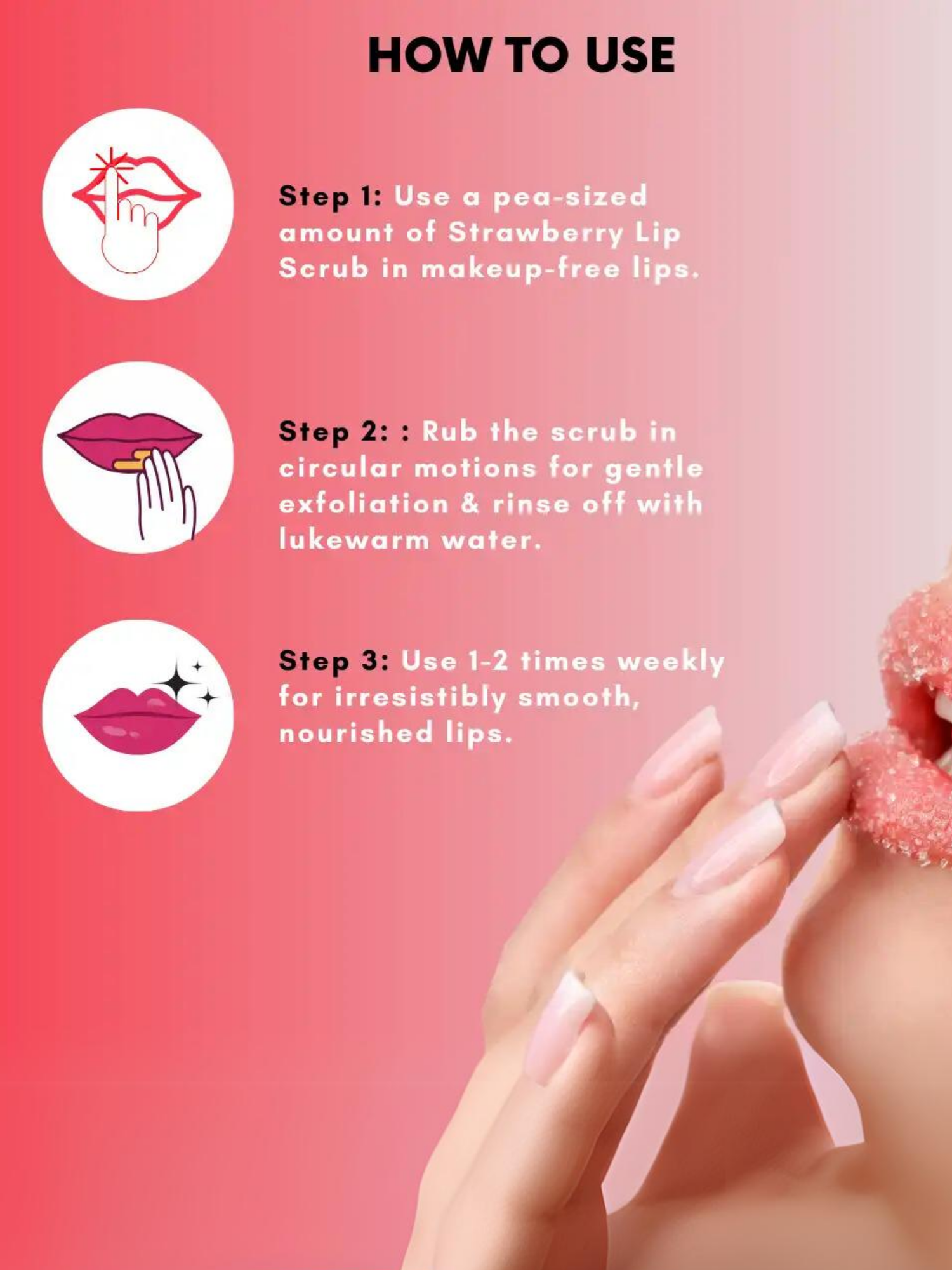 STRAWBERRY LIP SCRUB WITH VITAMIN E