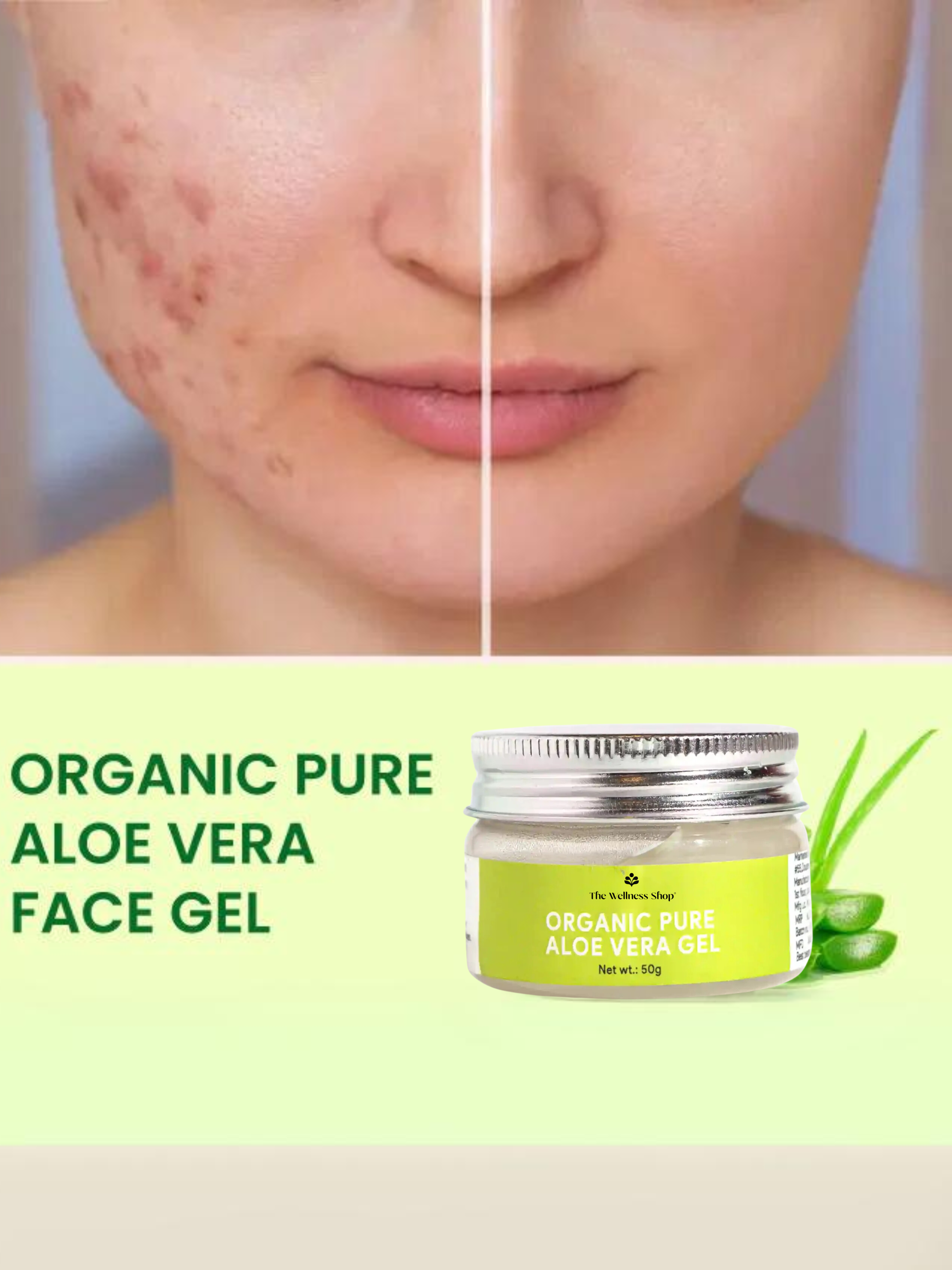 ORGANIC PURE ALOE VERA FACE GEL