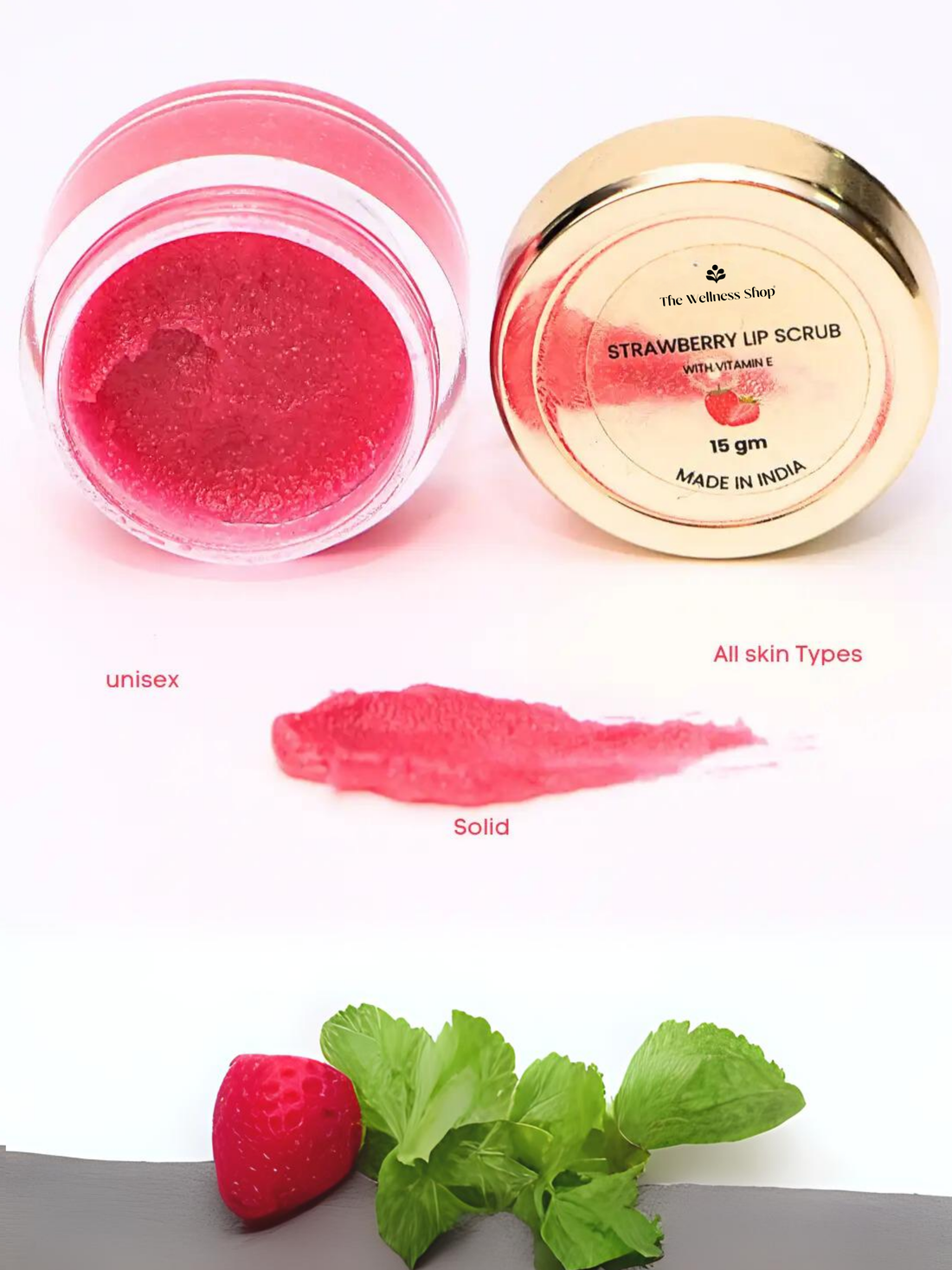 STRAWBERRY LIP SCRUB WITH VITAMIN E