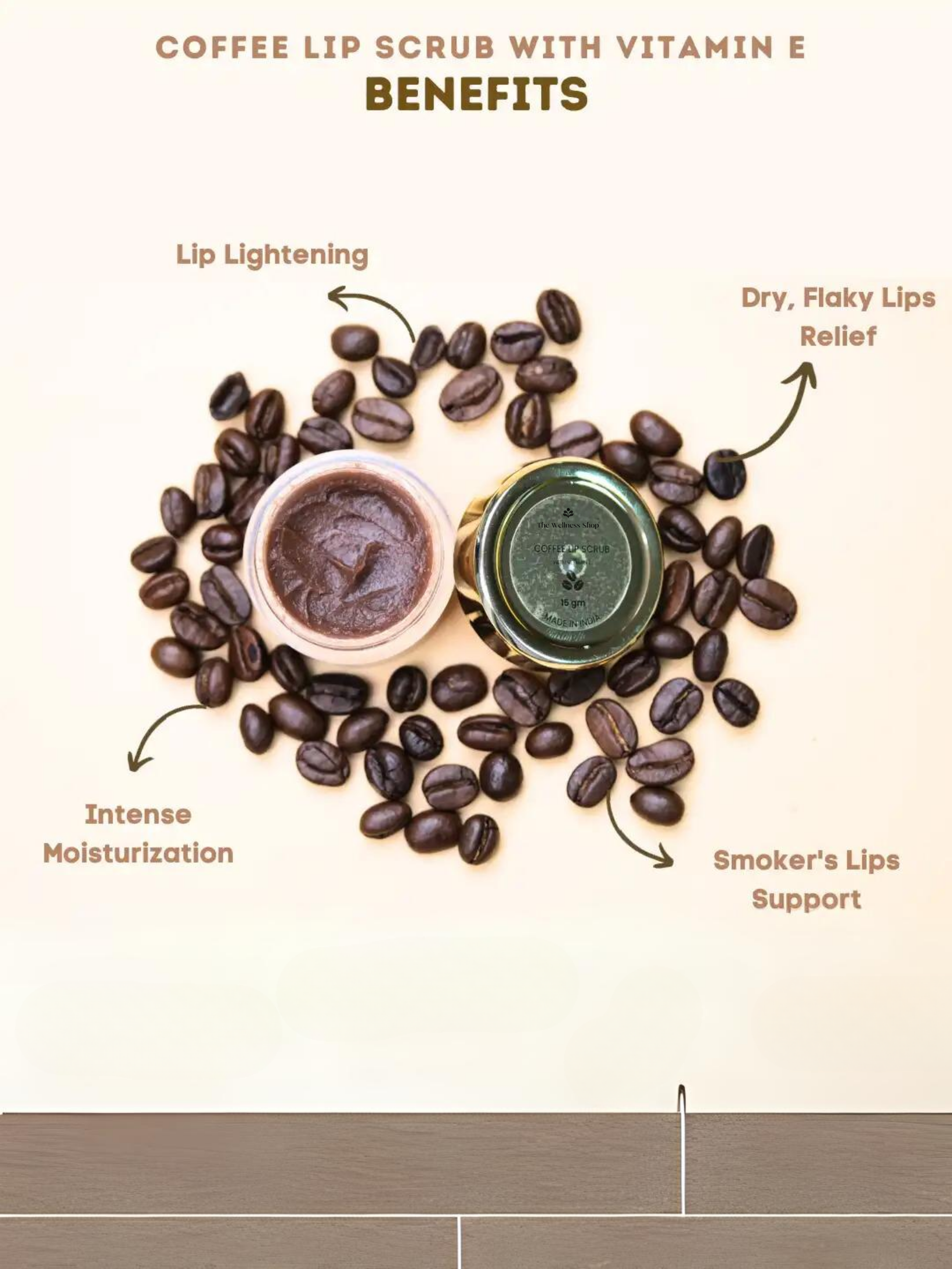 COFFEE LIP SCRUB WITH VITAMIN E