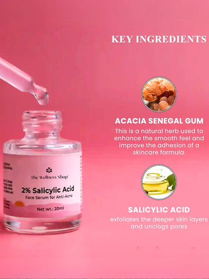 2% SALICYLIC ACID : FACE SERUM FOR ANTI - ACNE