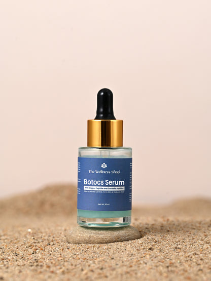 BOTOCS ANTI AGING SERUM WITH COPPER PEPTIDES &amp; CENTELLA ASIATICA, LIGHTENS AGE SPOTS, REDUCES FINE LINES, BARRIER PROTECT