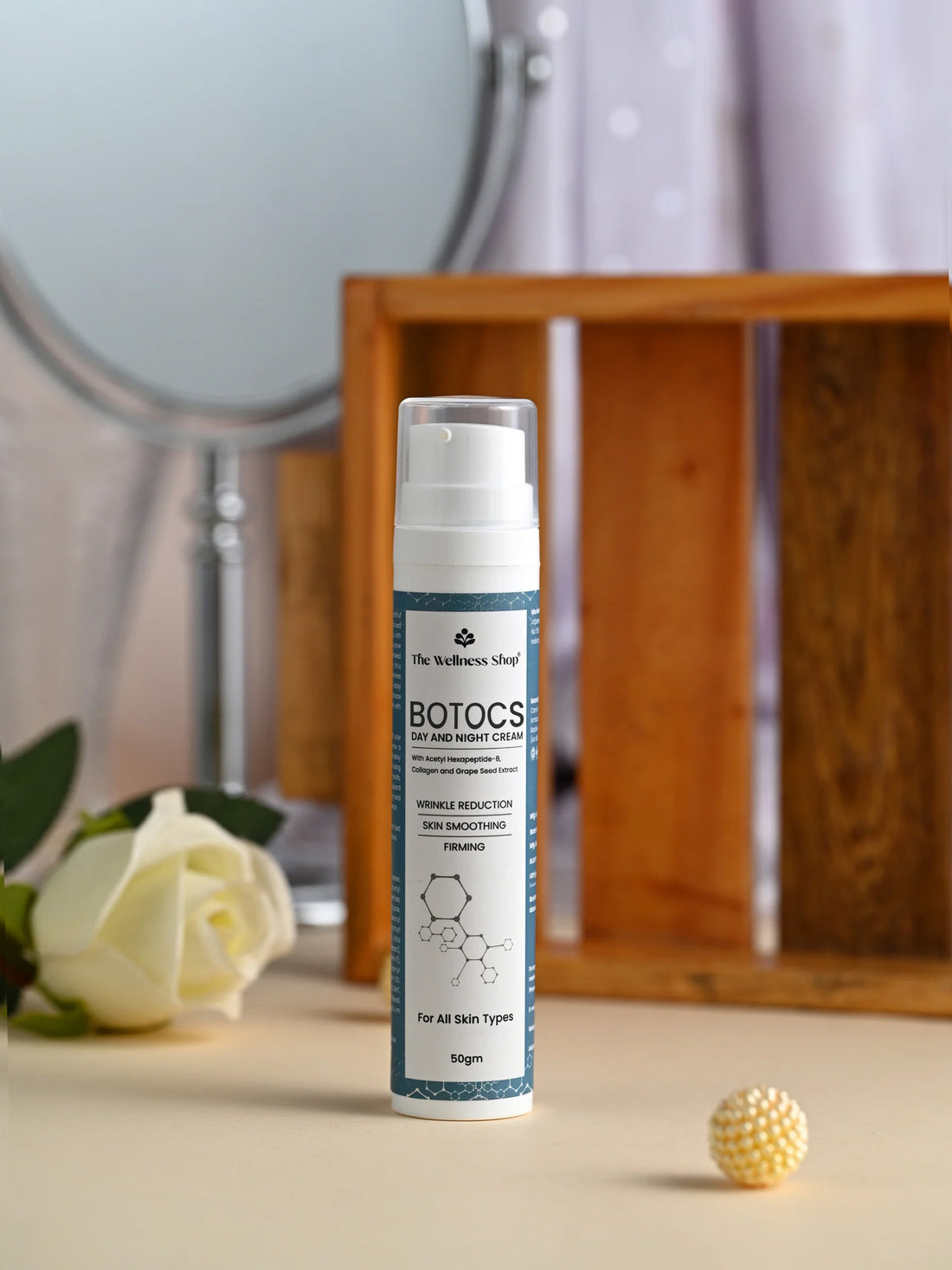 BOTOCS DAY &amp; NIGHT CREAM WITH PEPTIDES, COLLAGEN &amp; GRAPE SEED EXTRACT FOR FINE LINES REDUCTION, BARRIER PROTECT AND FIRMS SKIN