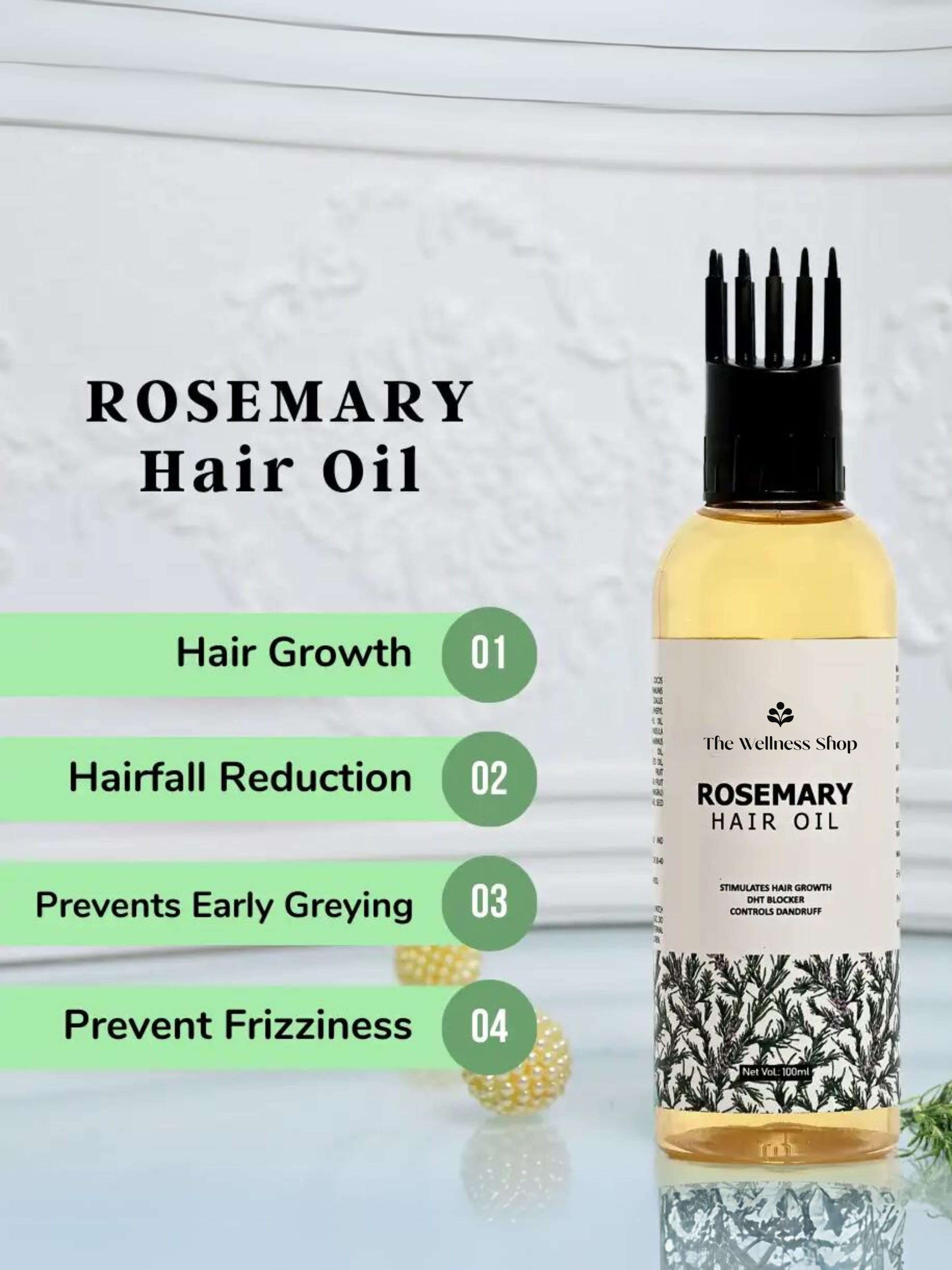 ROSEMARY HAIR OIL FOR HAIR REGROWTH AND STRENGTH (CONTROLS HAIR FALL IN 4 WEEKS)