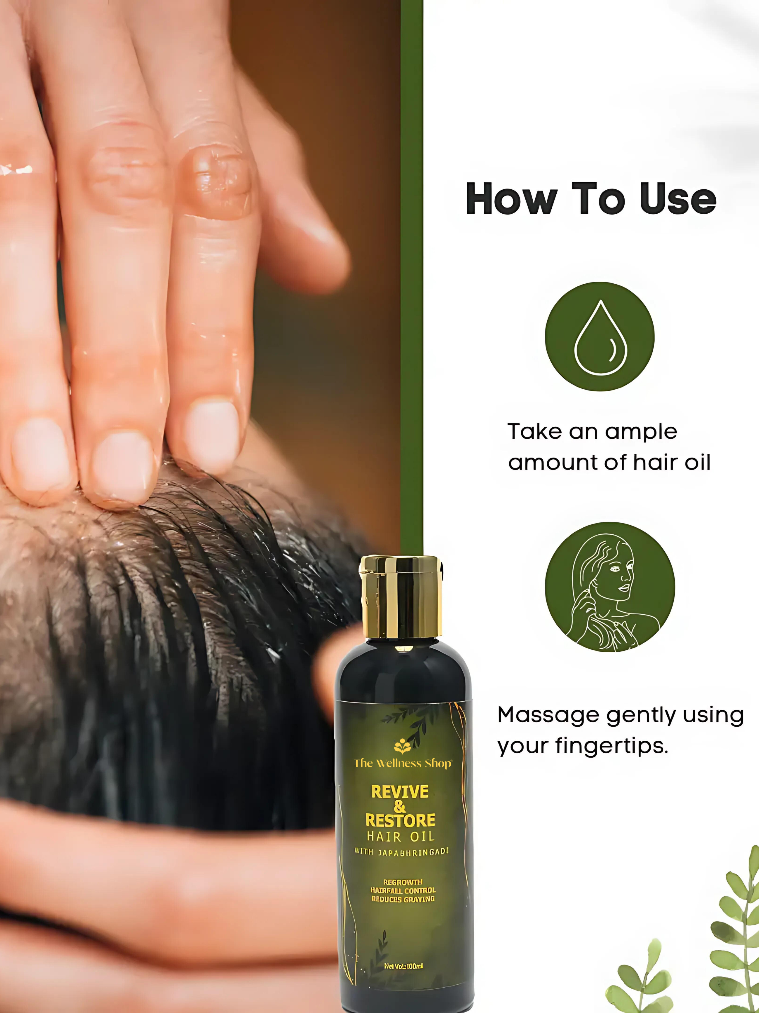 REVIVE AND RESTORE HAIR OIL WITH JAPABHRINGADI (PREVENT PREMATURE GREYING &amp; ADDS SHINE)