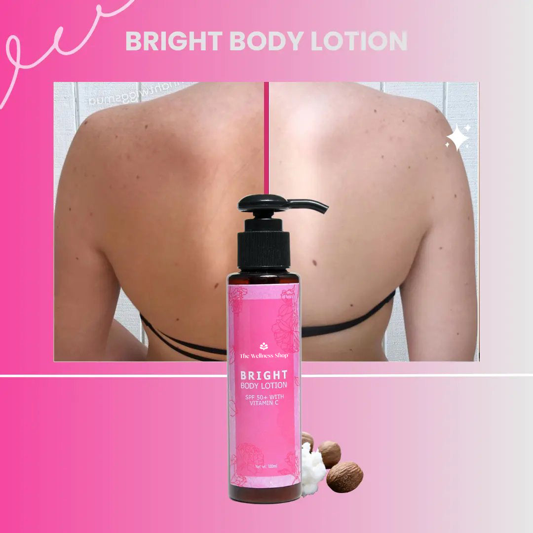 BRIGHT BODY LOTION SPF 50 WITH VITAMIN C ( REDUCES DARK SPOTS &amp; ENHANCES COLLAGEN)