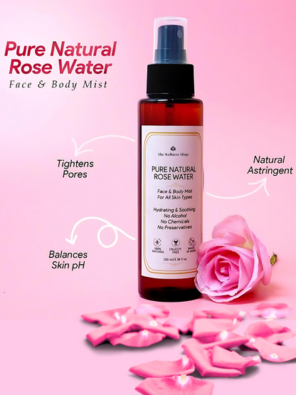 PURE ROSE WATER FOR REFRESHING &amp; HYDRATING SKIN