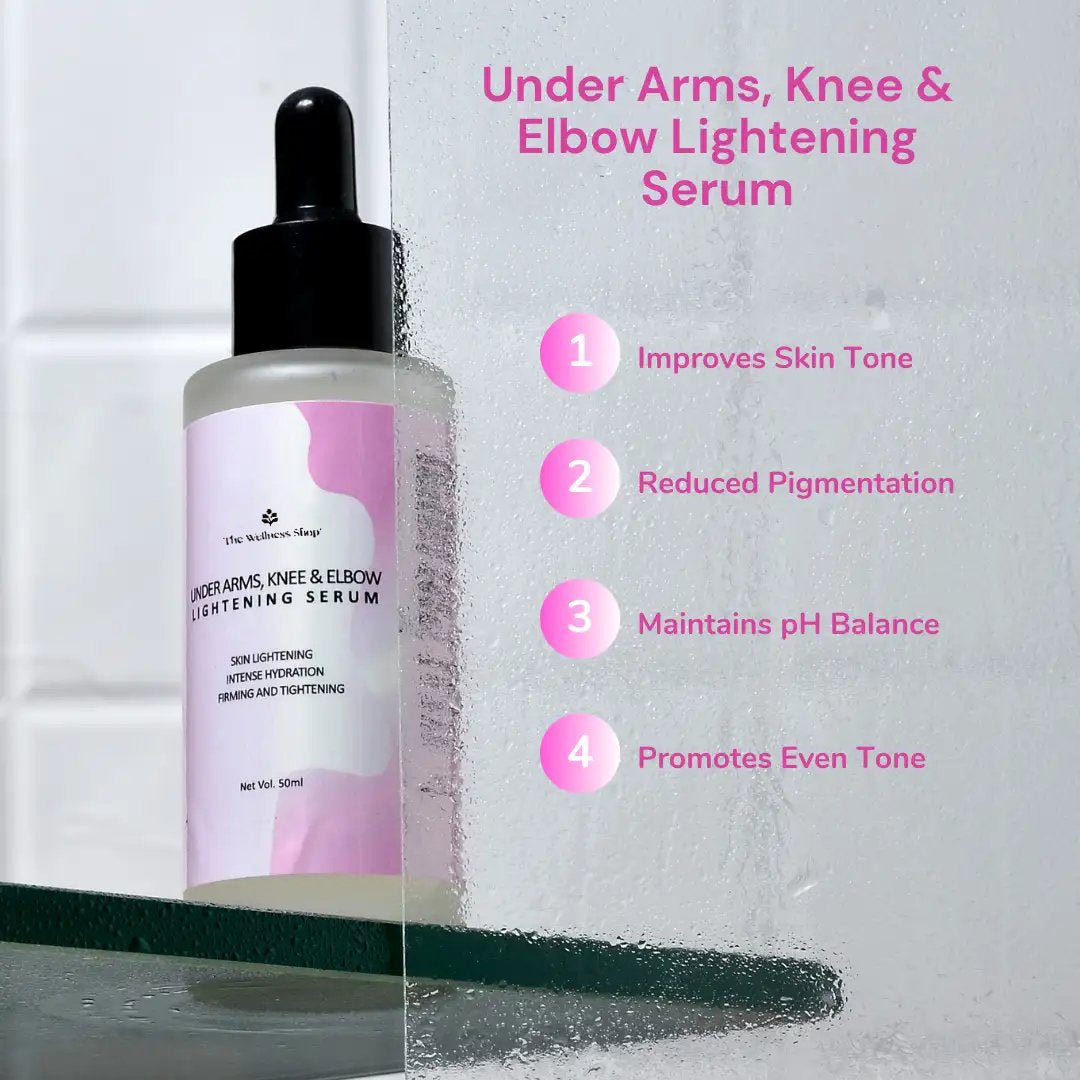 UNDER ARMS, KNEE AND ELBOW LIGHTENING SERUM (ORGANIC INGREDIENTS, LIGHTENS IN 3 WEEKS)