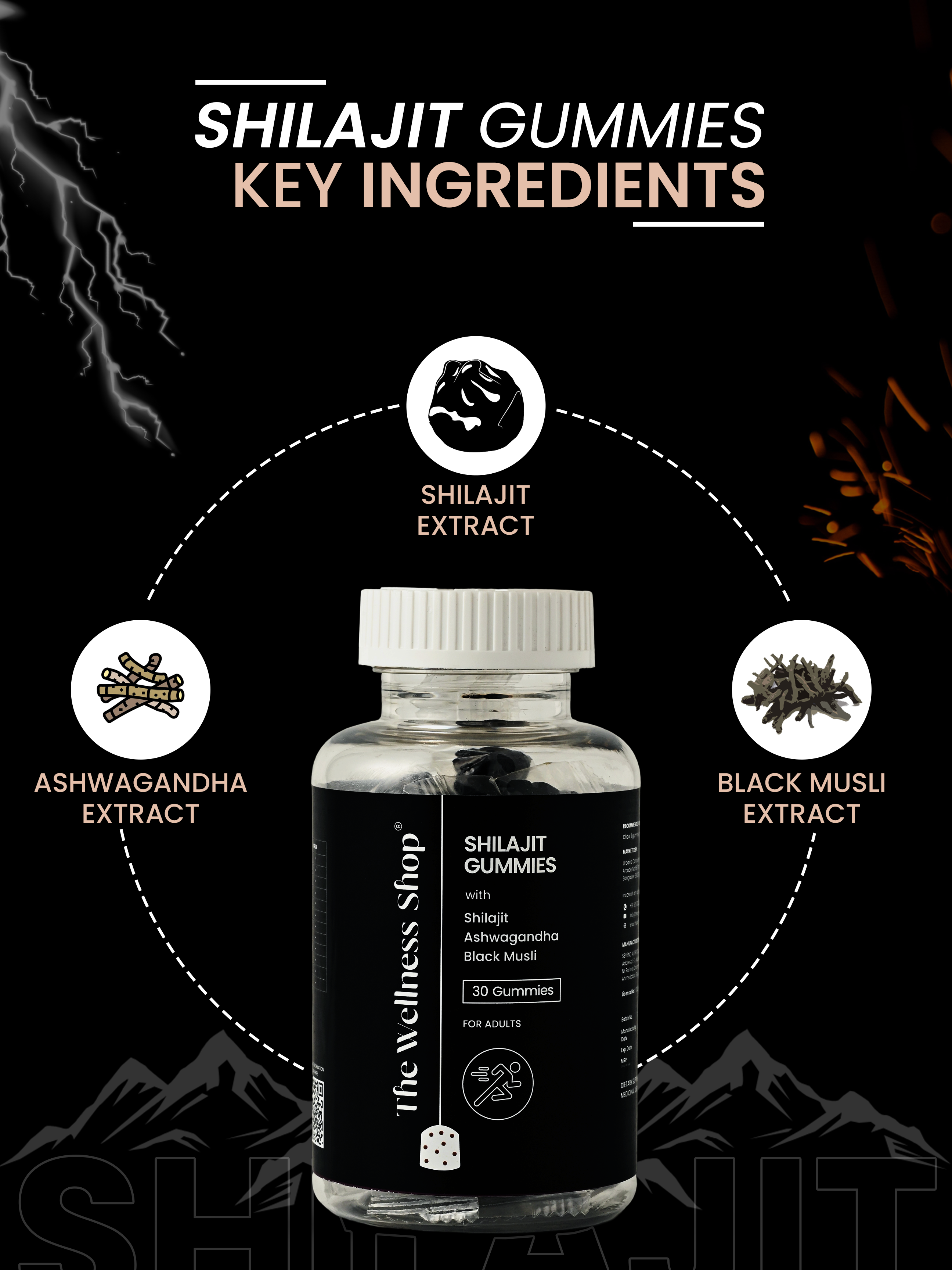 SHILAJIT GUMMIES - BOOSTS ENERGY, IMPROVES STAMINA, AND SUPPORTS OVERALL WELLNESS