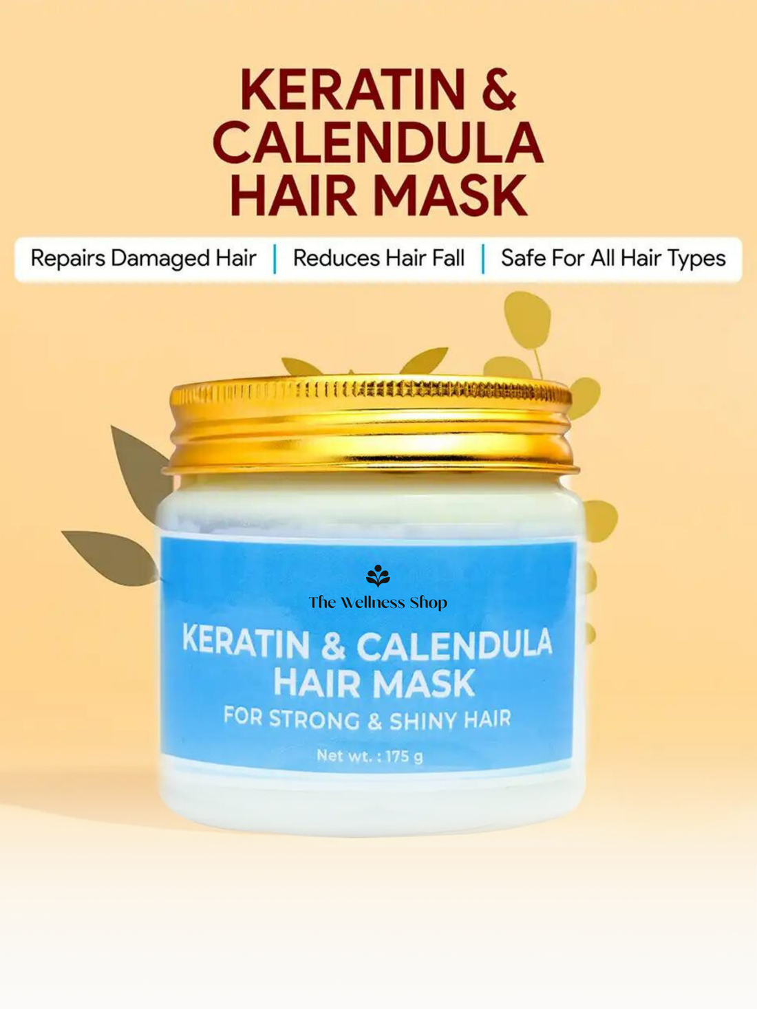 KERATIN AND CALENDULA HAIR MASK (ADDS STRENGTH &amp; ENHANCES SHINE IN 4 WEEKS)