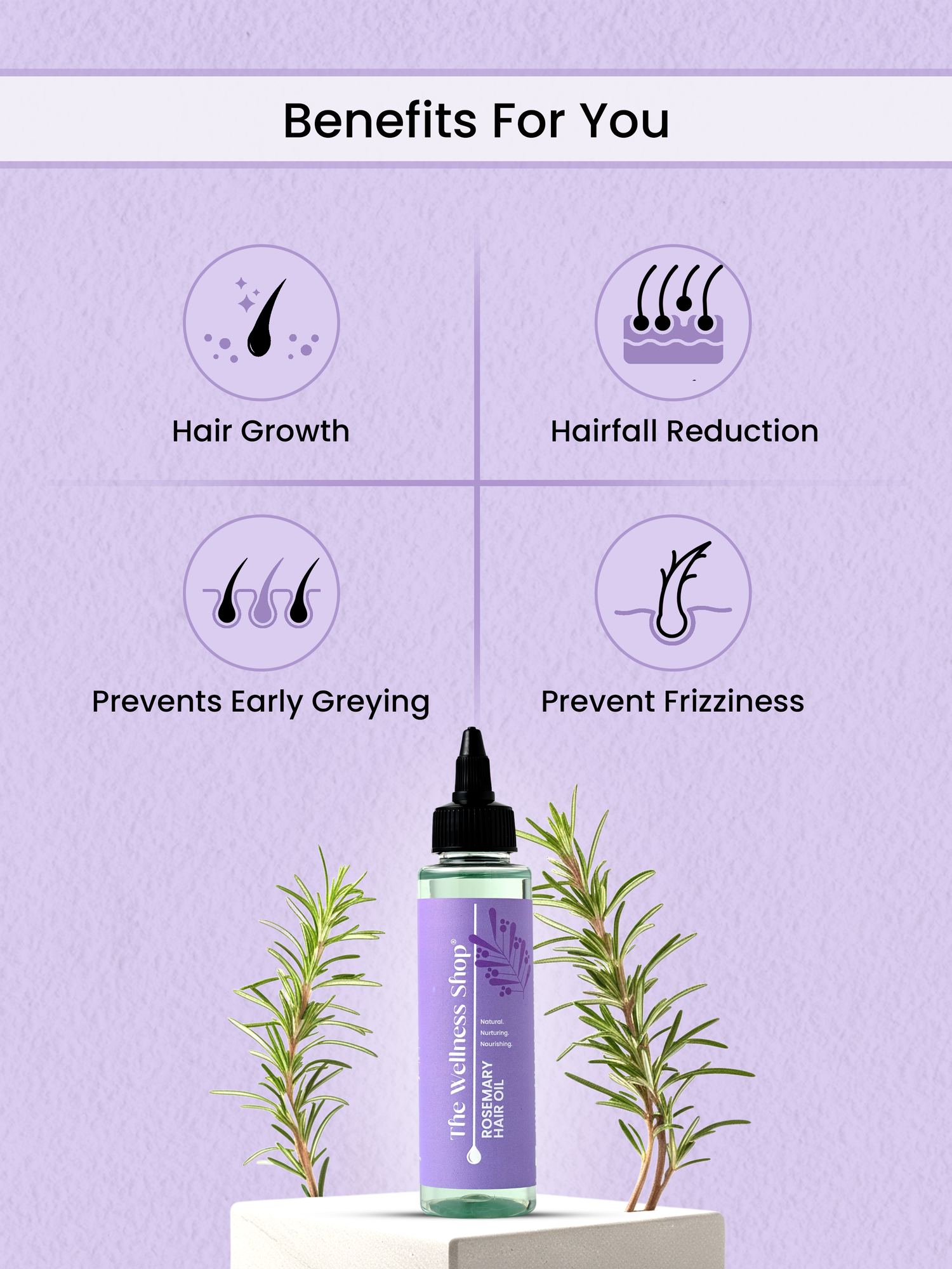 ROSEMARY HAIR OIL FOR HAIR REGROWTH AND STRENGTH (CONTROLS HAIR FALL IN 4 WEEKS)