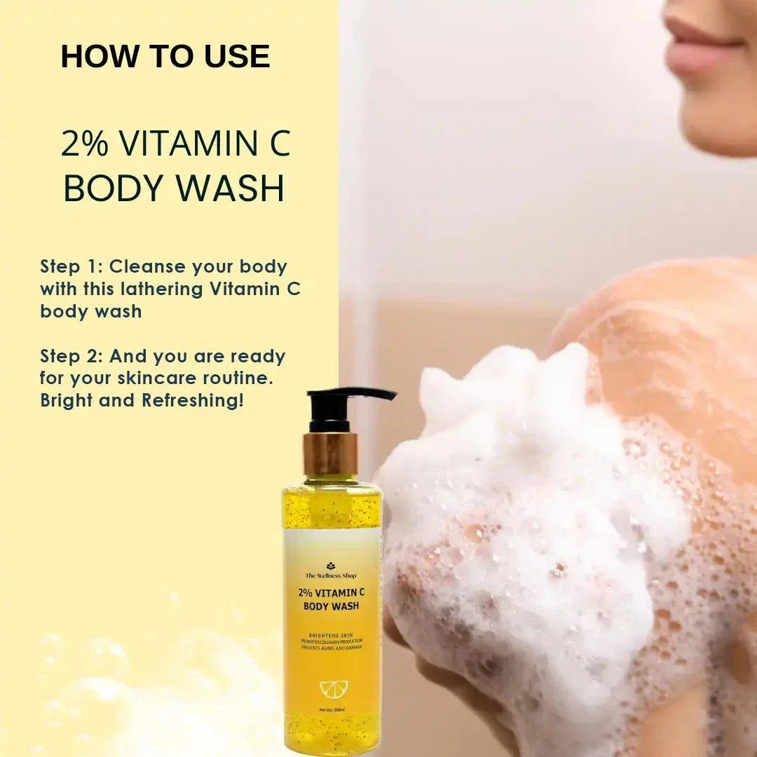 2% VITAMIN C BODY WASH (REJUVENATES &amp; REFRESHES SKIN, REDUCES DARK SPOTS, SULPHATE AND PARABEN FREE)