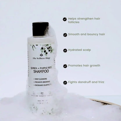 QUINOA AND PURPLE RICE SHAMPOO FOR DEEP CLEANSING &amp; STRENGTH (NO PARABEN, NO SULPHATE)