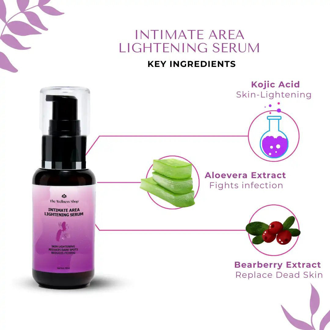 INTIMATE AREA LIGHTENING SERUM (TREATS DARK SPOTS &amp; PIGMENTATION IN 3 WEEKS, ORGANIC INGREDIENTS)