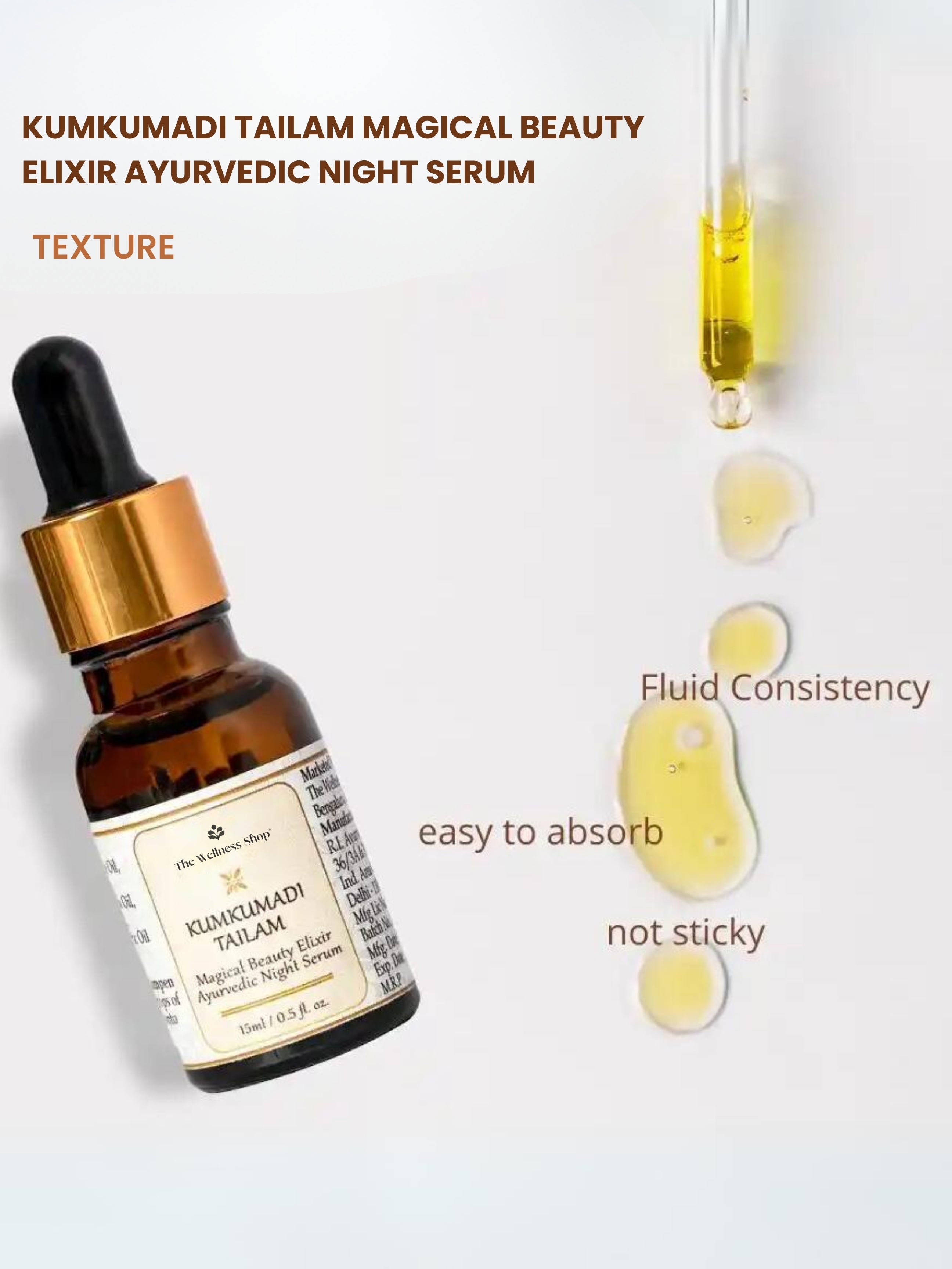 KUMKUMADI TAILAM MAGICAL BEAUTY ELIXIR AYURVEDIC NIGHT SERUM