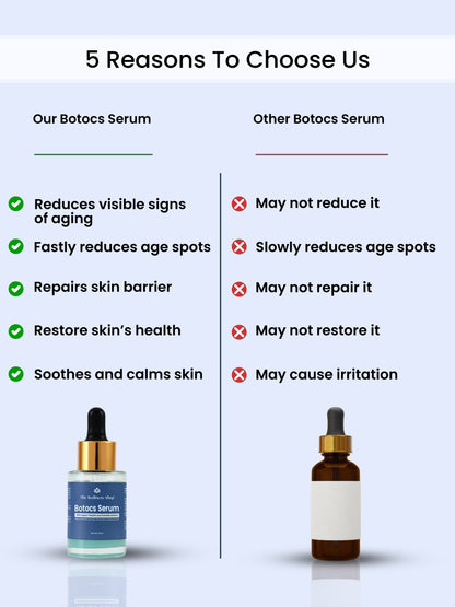 BOTOCS ANTI AGING SERUM WITH COPPER PEPTIDES &amp; CENTELLA ASIATICA, LIGHTENS AGE SPOTS, REDUCES FINE LINES, BARRIER PROTECT