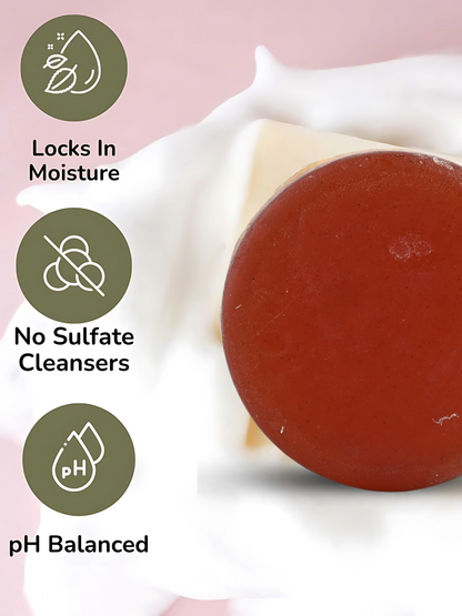 HAIR STRENGTHENING SHAMPOO BAR WITH HIBISCUS, AMLA &amp; BHRINGRAJ (NO PARABEN, NO SULPHATE, NO SLES)