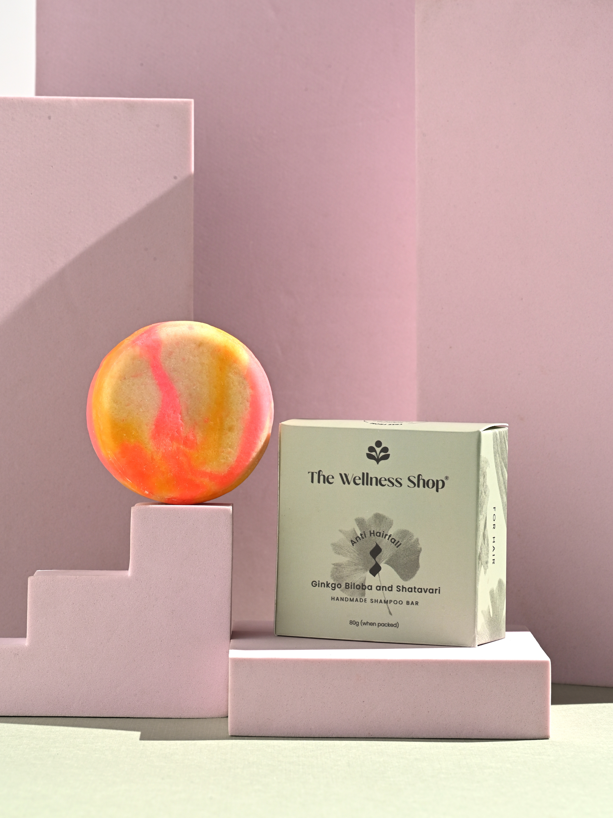 ANTI-HAIRFALL SHAMPOO BAR WITH GINKGO BILOBA AND SHATAVARI (NO PARABEN, NO SULPHATE, NO SLES)