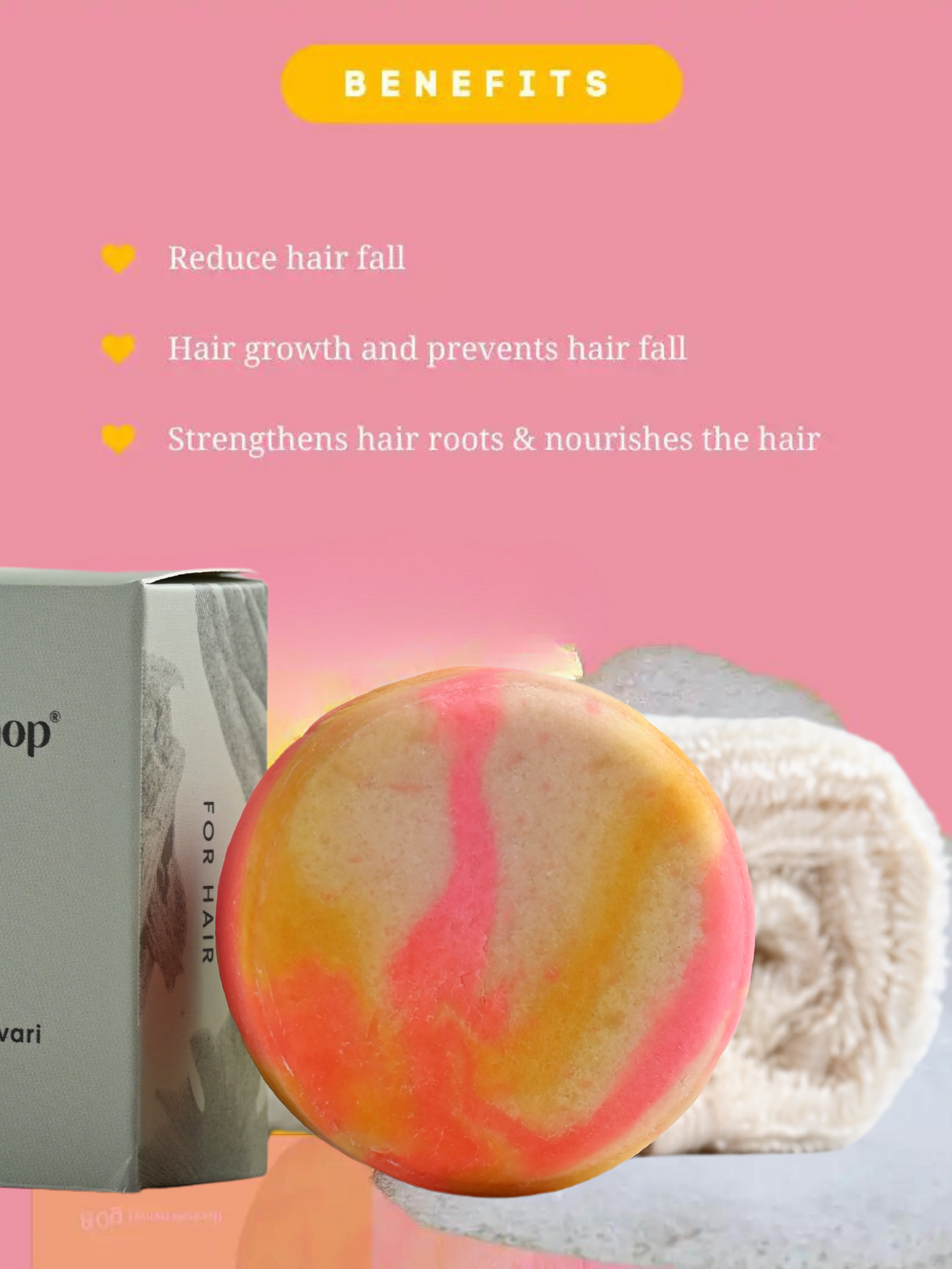 ANTI-HAIRFALL SHAMPOO BAR WITH GINKGO BILOBA AND SHATAVARI (NO PARABEN, NO SULPHATE, NO SLES)