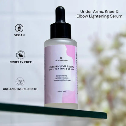 UNDER ARMS, KNEE AND ELBOW LIGHTENING SERUM (ORGANIC INGREDIENTS, LIGHTENS IN 3 WEEKS)