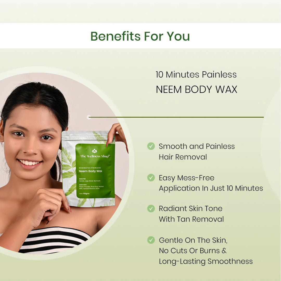 NEEM HAIR REMOVAL POWDER - 10 MINUTE FULL BODY WAX