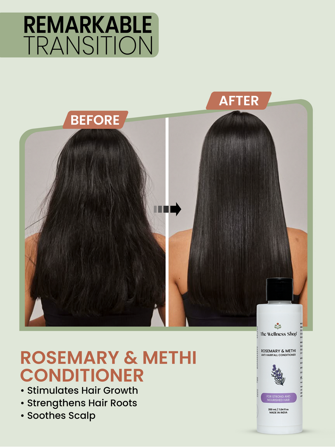 ROSEMARY &amp; METHI ANTI HAIRFALL CONDITIONER - HAIR FALL &amp; THINNING, SLOW HAIR GROWTH, DULLNESS &amp; LACK of SHINE