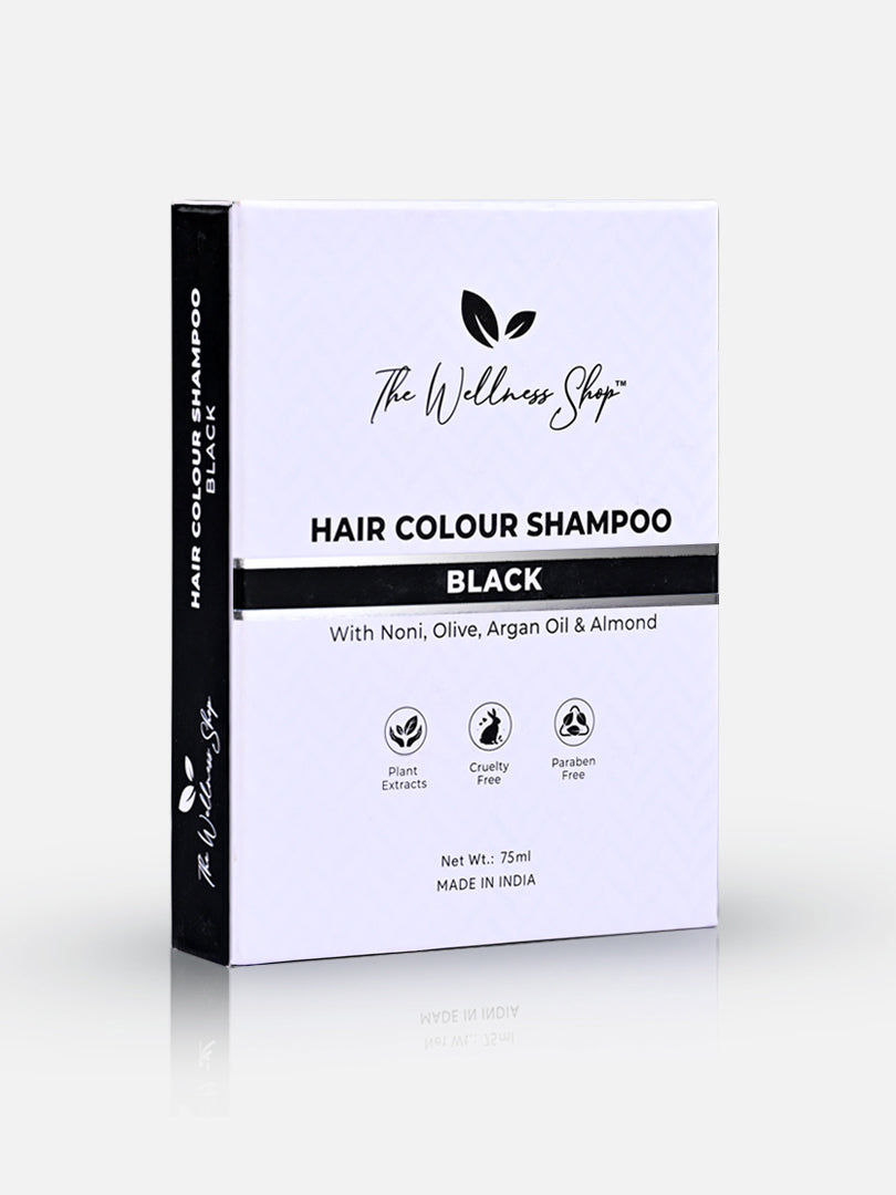 INSTANT BLACK HAIR COLORING SHAMPOO + CONDITIONER (NO PARABEN , NO AMMONIA , LASTS 3-4 WEEKS)