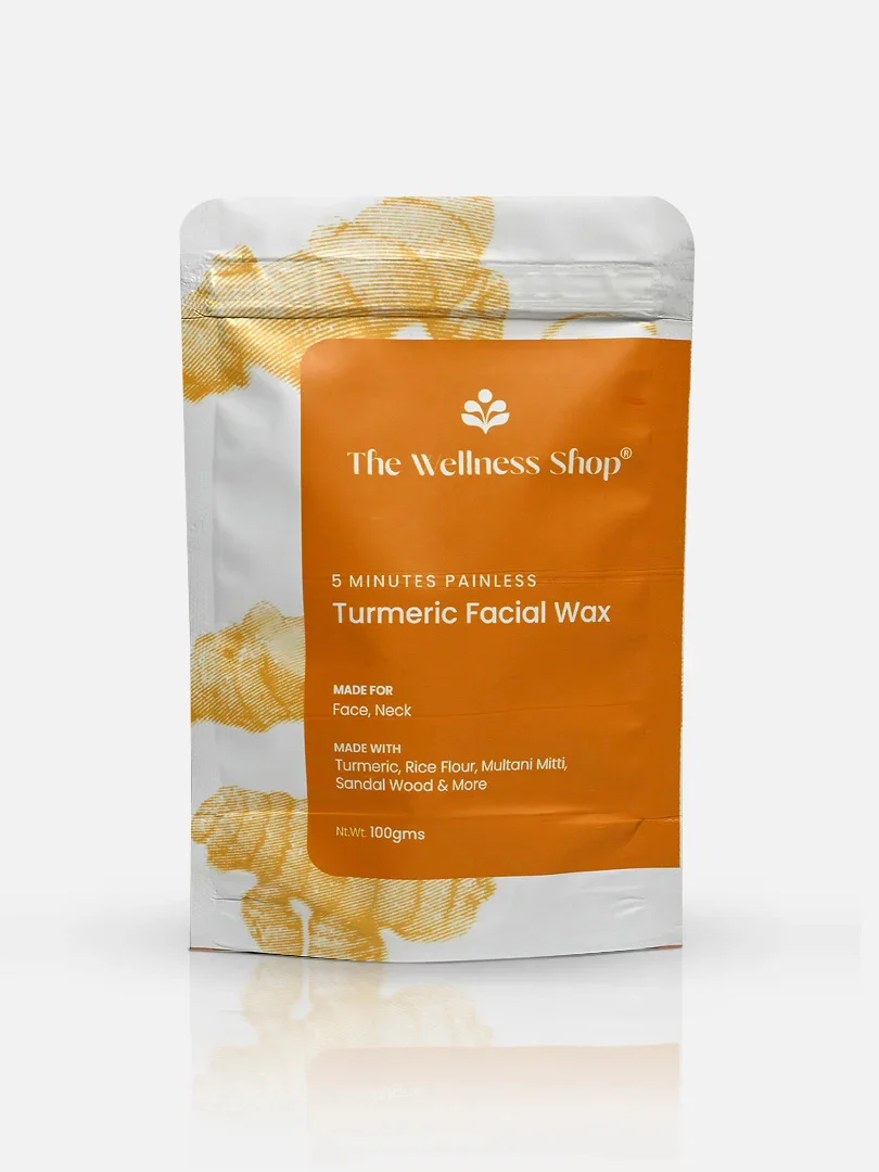 TURMERIC FACIAL WAX -- 5 MINUTES PAINLESS HERBAL WAX POWDER