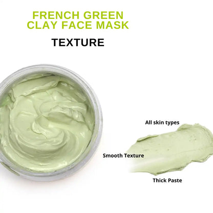FRENCH GREEN CLAY FACE MASK (DETOXIFY &amp; IMPROVES SKIN&