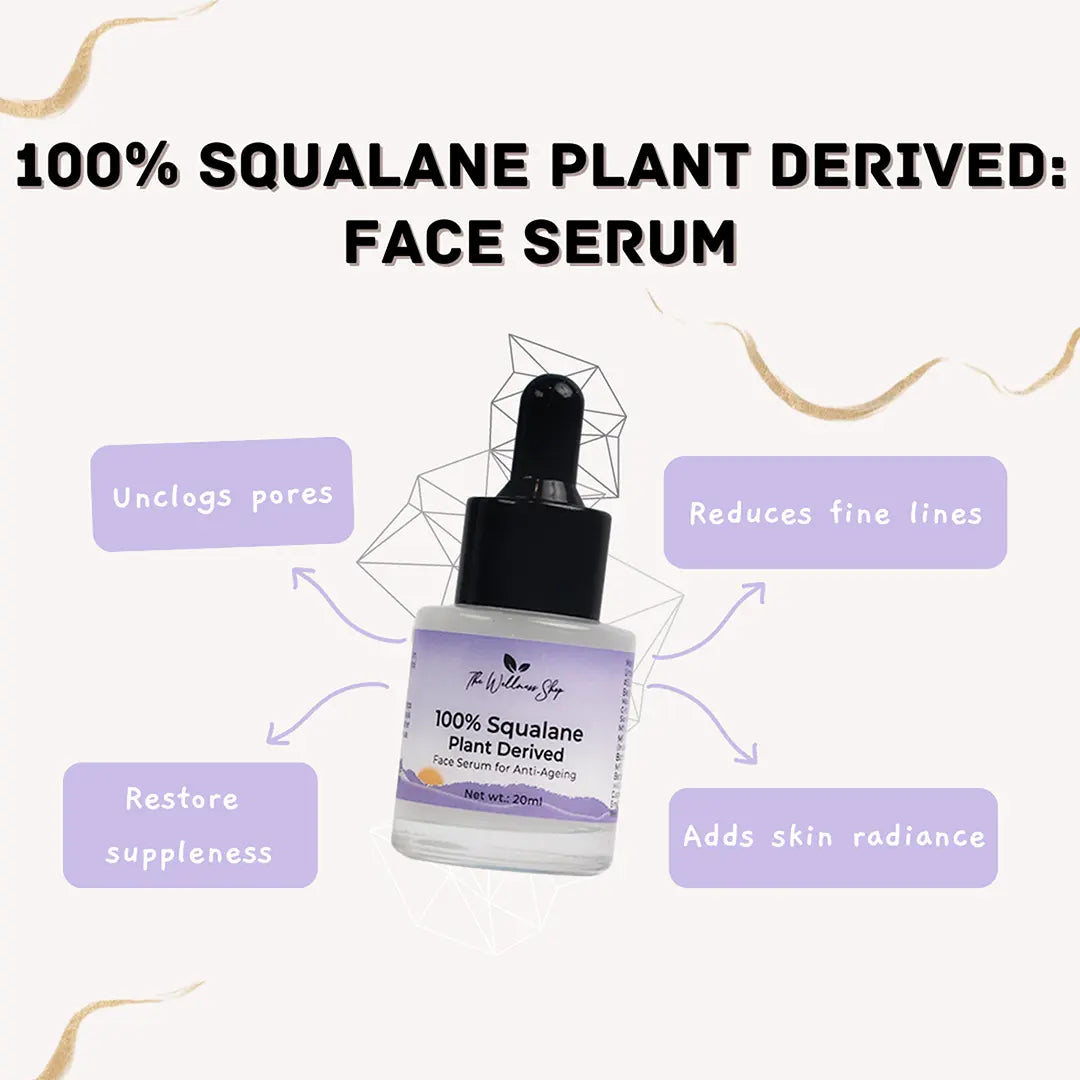 100% SQUALANE PLANT DERIVED: FACE SERUM FOR ANTI- AGING