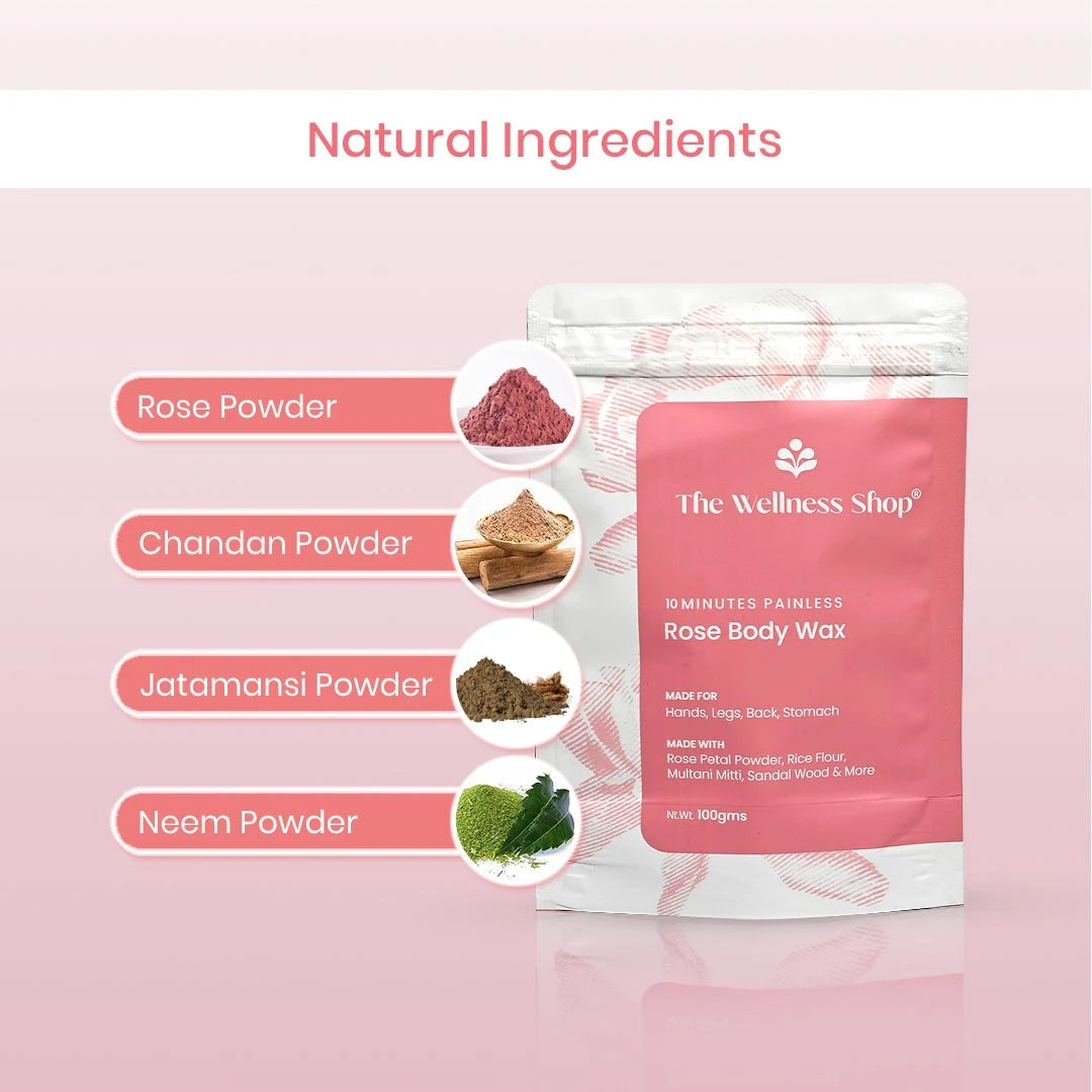 ROSE HAIR REMOVAL POWDER - 10 MINUTE FULL BODY WAX