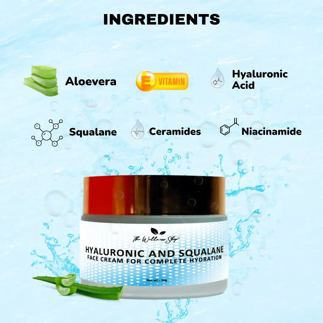HYALURONIC AND SQUALANE FACE CREAM FOR COMPLETE HYDRATION