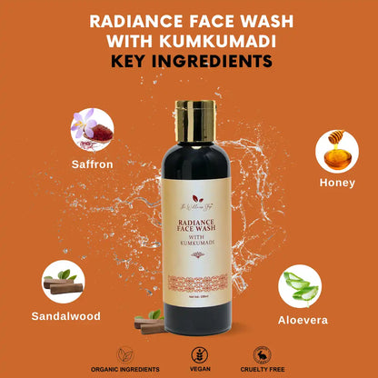 RADIANCE FACE WASH WITH KUMKUMADI FOR BRIGHT &amp; RADIANT SKIN (NO PARABENS, NO SULPHATES)